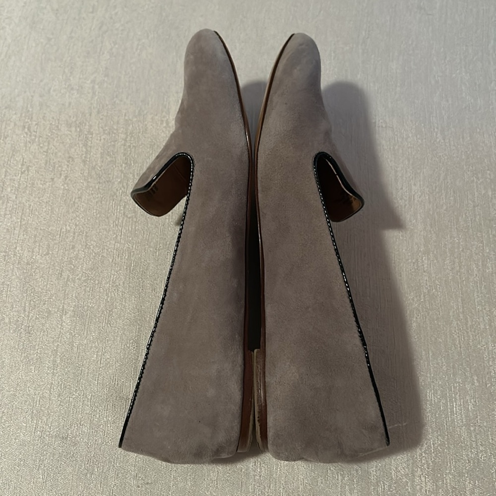 J.Crew ‘Addie’ Styled Women’s Gray Loafers Suede Slip On Flat Shoes Size 8 - Picture 9 of 14